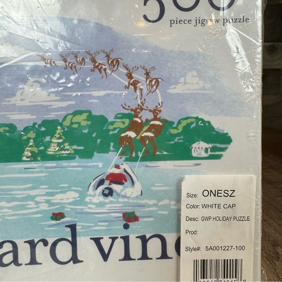 Vineyard Vines 500 piece Holiday Santa waterskiing jigsaw puzzle NEW/Sealed - Picture 2 of 5